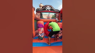 Customized pirate ship inflatable combo bouncy castle with slide, hold for outdoor events T2-8116