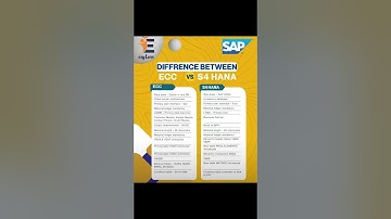 ECC vs S4 HANA | Key SAP Differences Explained! #SAP #s4hana #sapecc #sapjobs #sapmm #saplearning