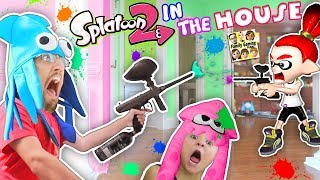 SPLATOON 2 in the HOUSE! Paintballs EVERYWHERE! (FGTEEV Mom vs. Dad vs. Chase)