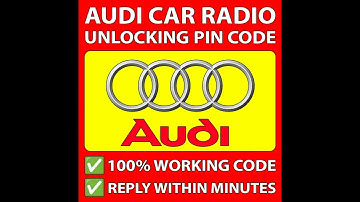 AUDI RADIO UNLOCKING PIN CODE UNLOCK A3 A4 TT SYMPHONY RNS E CONCERT CD RNS E