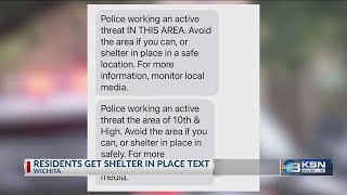 Wichitans receive 'active threat' and 'shelter in place' texts Wednesday