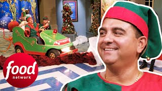 Buddy Valastro Builds A MASSIVE Race Car & Santa's Sleigh Cake! | Buddy vs Christmas