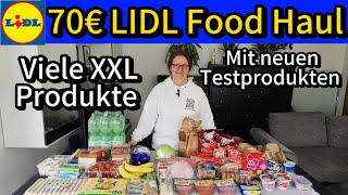 70€ LIDL Food Haul mit vielen XXL Produkten und neuen Testprodukten für Foodtests