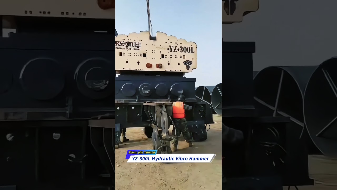 Extra large hydraulic vibratory hammer YZ-300L for driving large diameter casing