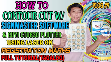 How to Contour Cut W/ SignMaster Software on CTO630 Plotter Using Laser on Reg. Marks Full Tutorial