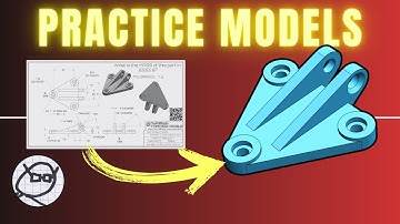 2D Drawing to 3D CAD - PRACTICE MODEL- Exercises for Onshape, SolidWorks - PIVOT PLATE 2