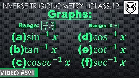 DOMAIN & RANGE Secrets of Inverse Trigonometric Functions Revealed