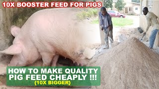 HOW TO MAKE QUALITY PIG FEED CHEAPLY ! { 10X BOOSTER FEED FOR PIGS }