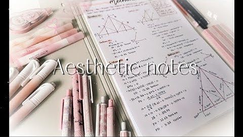 Study with me | Aesthetic notes taking | ASMR aesthetic video 🖋️ 📓 | Pink edition