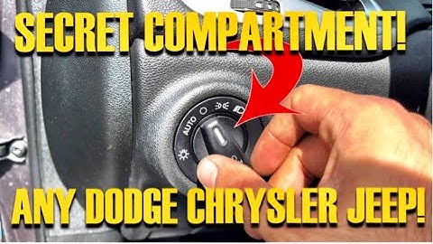YOUR DODGE CHARGER OR CHRYSLER 300 HAS A SECRET COMPARTMENT! HOW TO REMOVE HEADLIGHT SWITCH FAST!