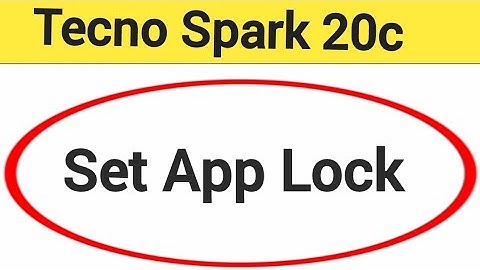Tecno Spark 20c me AppLock Kaise lagaen, how to set app lock