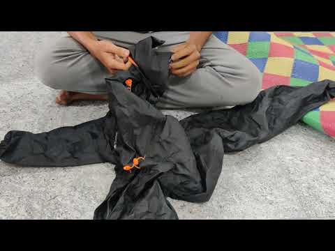 how to fold quechua raincoat