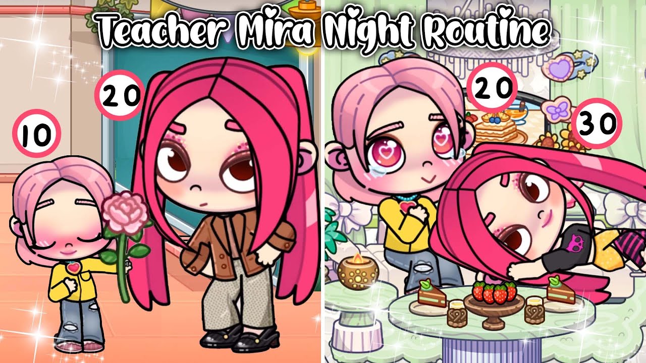 Teacher MIRA Night Routine💚🤍| Avatar World | Pazu