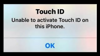 Unable to activate touch id on this iPhone error on iPhone