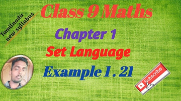 Class 9 Maths|Chapter 1|Set Language|Example 1.21