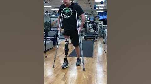 First day with the new leg attached at A Step Ahead Prosthetics