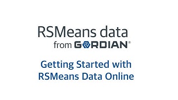 Getting Started with RSMeans Data Online