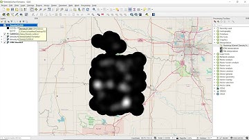 Een dichtheidsoppervlak maken in QGIS