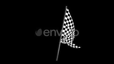 Checkered Race Flag Waving with an Alpha Channel | Motion Graphics - Envato elements