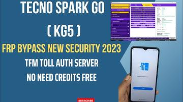TECNO spark Go 2022 KG5 FRP by TFM Tool Auth server no need any credits free #adt