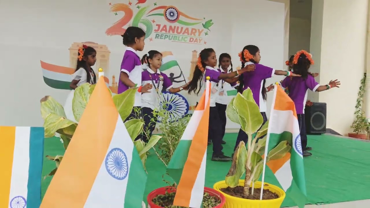 Energetic Patriotic Dance Performance by Class 2 Students on Republic Day