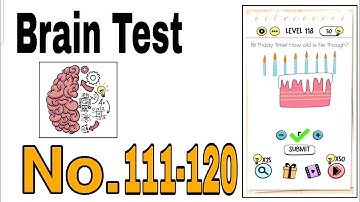 Brain Test Level 111 - 120 Walkthrough Solution / The Games