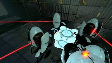 Portal 2 - turret_blocker Vertical Hard Light Bridge Jump ROUTE BABY!