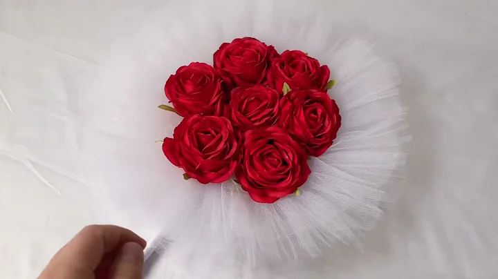 Wedding bridal hand fans with flowers decorations