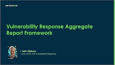 Vulnerability Response Aggregate Reports Framework