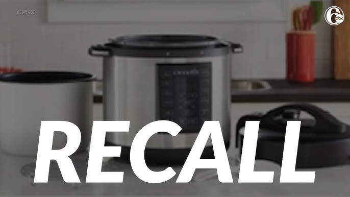 Crock-Pot recalls nearly 1M multicookers due to burn hazard in pressure  cooker mode - CNET