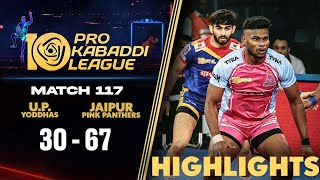 Jaipur Pink Panthers Confirm Top 2 With Crushing Win Over Up Yoddhas Pkl 10 Highlights Match 