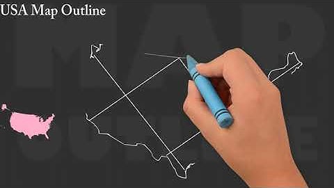 Easy Way to Draw USA Outline Map How to Draw USA Map,  Map of America, America Map Outline,