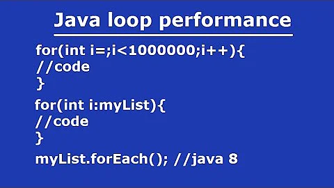 java for loop VS for each loop VS forEach method (performance test)