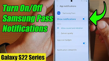 Galaxy S22/S22+/Ultra: How to Turn On/Off Samsung Pass Notifications