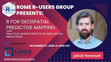 R for geospatial predictive mapping: Jakub Nowosad