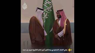 ولي العهد السعودي يستقبل أمير دولة قطر