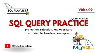 DQL Practice Questions — Projection, Selection & Operators | LEC 9 |SQL Hands-On (Basic)
