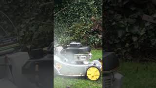 Watch a mouse fly out of a John Deere lawnmower muffler. LOL!