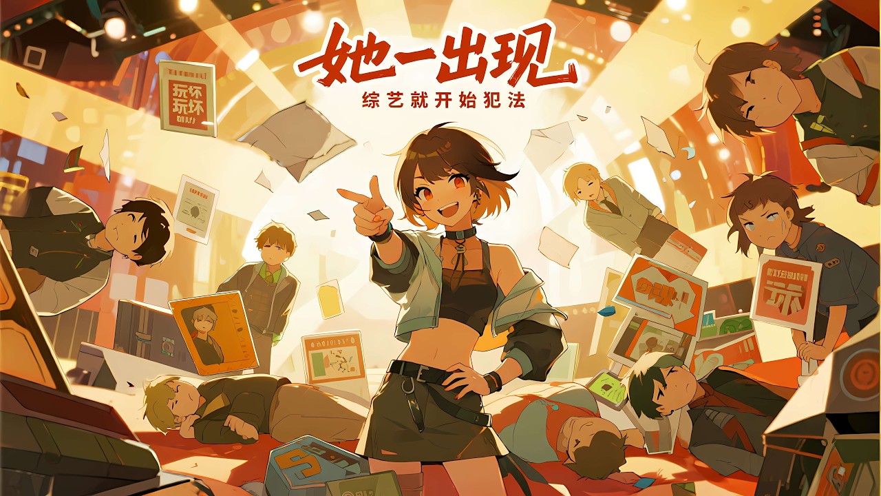 【她一出现，综艺就开始犯法】完結， 穿成过气女星，她决定不装了。综艺直播里偷听导演频道、入侵嘉宾直播间、恶人先报警，一路把节目组送进精神科。综艺爆了，她却跑路，全网怒了：没她我们不看！