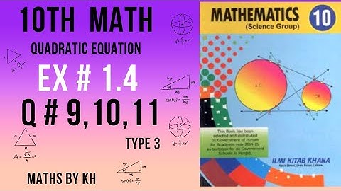 Exercise 1.4 question 9,10,11 // 10th class chapter number 1 // radical equation type 3