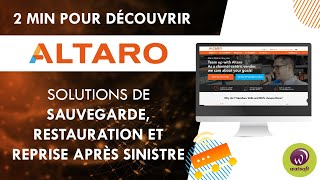 La sauvegarde de la gamme Altaro Backup en 2 min