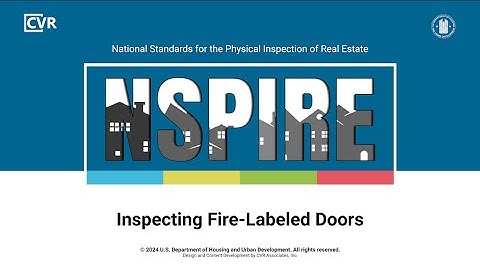 NSPIRE Standards: How to Inspect: Doors – Fire-Labeled