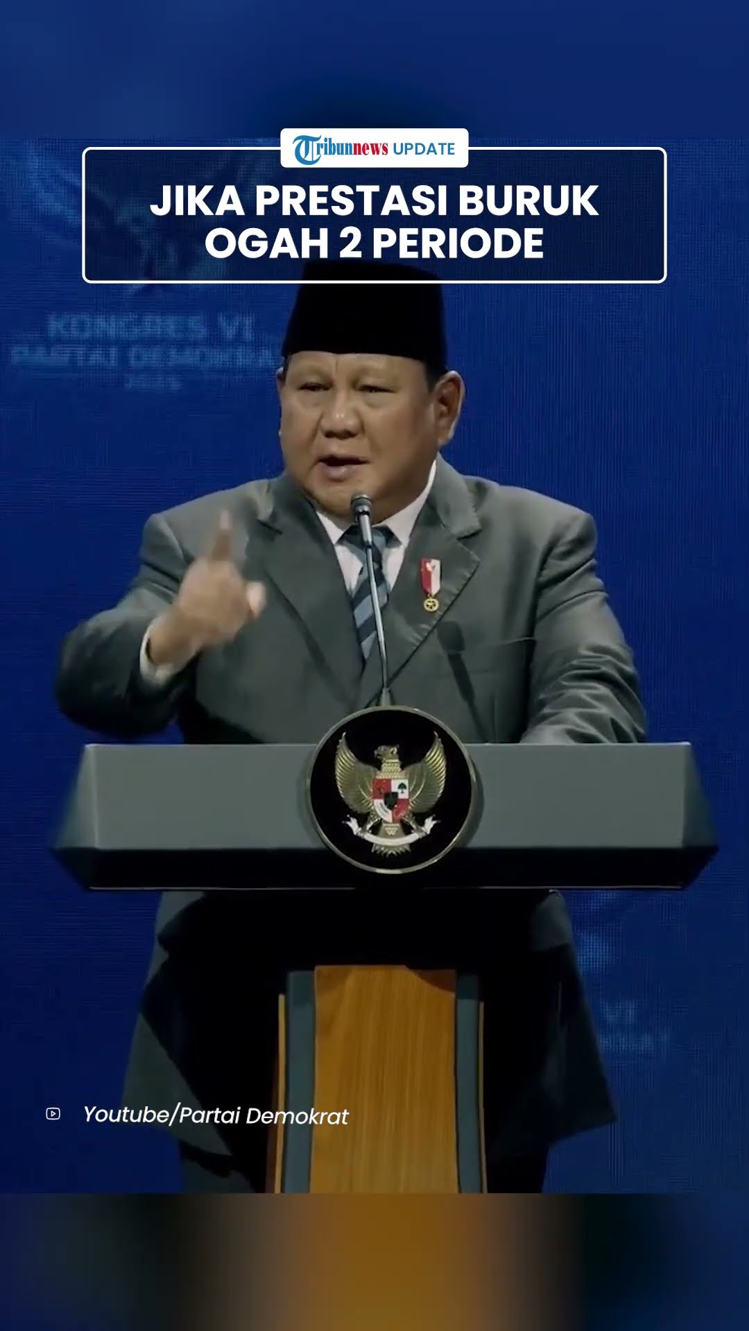 Prabowo Sebut Ogah Maju di Pilpres 2029 \u0026 Jabat 2 Periode Jika Prestasinya Buruk: Saya Sangat Malu!