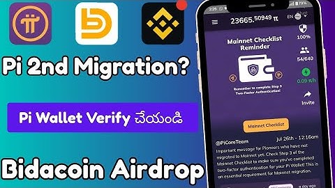 Pi Network App 2nd Migration Update|Bidacoin Airdrop Update|Pi Mainnet Checklist Reminder|tecexp