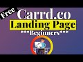 CARRD LANDING PAGE TUTORIAL FOR BEGINNERS: Create A Free Landing Page With Carrd.co