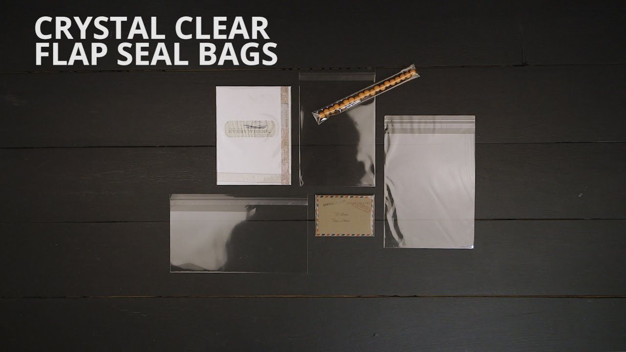 Crystal Clear Bags® with Flap 3 1/4 x 3 1/4 100 pack B33