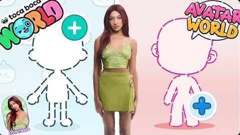 Making a Lara from Katseye in Avatar World and Toca Boca 💚🔑