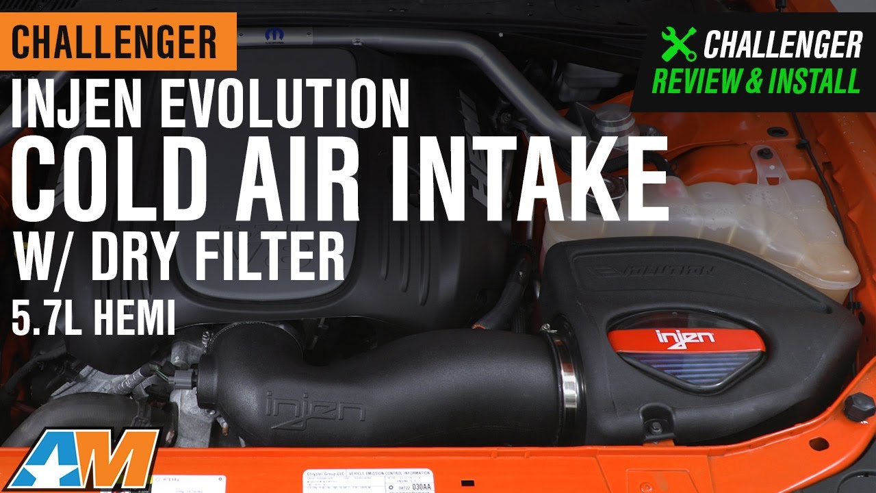 Injen Challenger Evolution Cold Air Intake with Dry Filter EVO5100 (11-23   HEMI Challenger) - Free Shipping