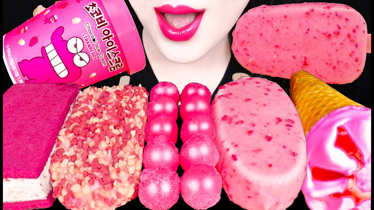 Ready go to ... https://youtu.be/uZhSkpTfpuQ [ ASMR PINK ICE CREAM ì´ì½ë¹ ë¸ê¸° ìì´ì¤í¬ë¦¼ STRAWBERRY CHOCOLATE DIPPIN' DOTS MUKBANG ë¨¹ë°©]