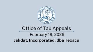 Office of Tax Appeals February 19, 2026